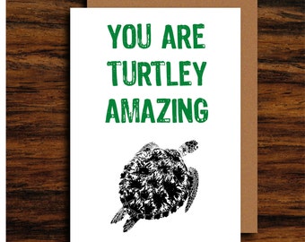 Turtle birthday card | Etsy