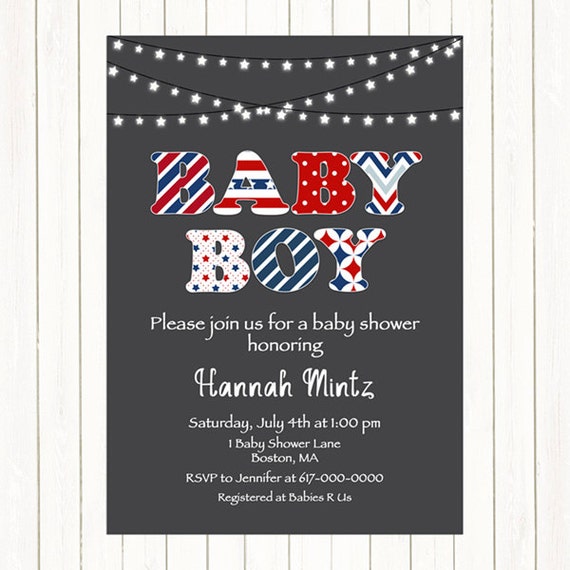 Red And White Baby Shower Invitations 10