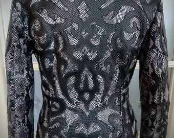 Ophidia - women's leather jacket of 2 types snake skins - (Free shipping)