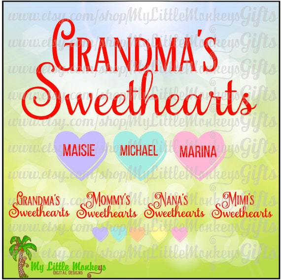 Download Grandma's Sweethearts Mommy's Nana's Mimi's
