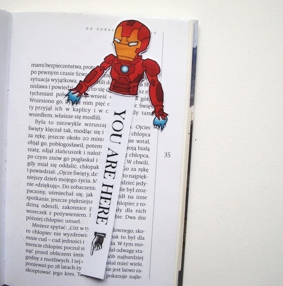 iron man marvel bookmark avengers comic books by bignerdwolf