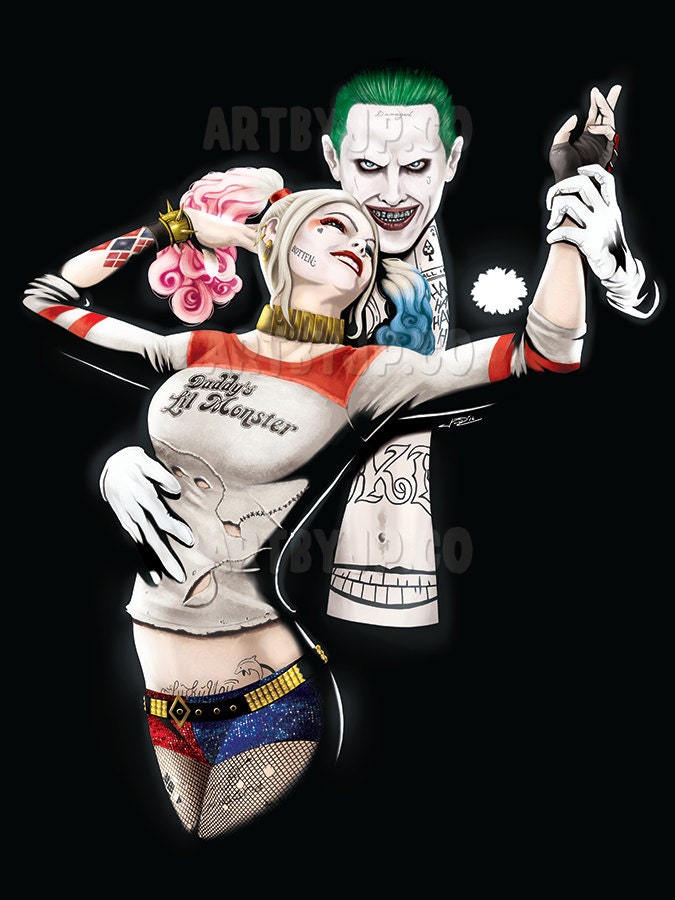Suicide Squad Joker And Harley Kiss