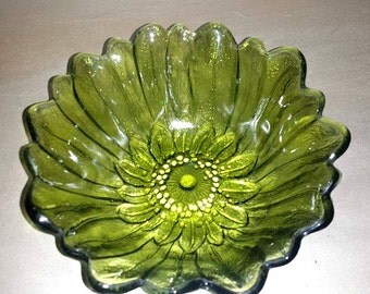 Vintage Green Glass Frog Candle Holder Indiana by JunkYardBlonde