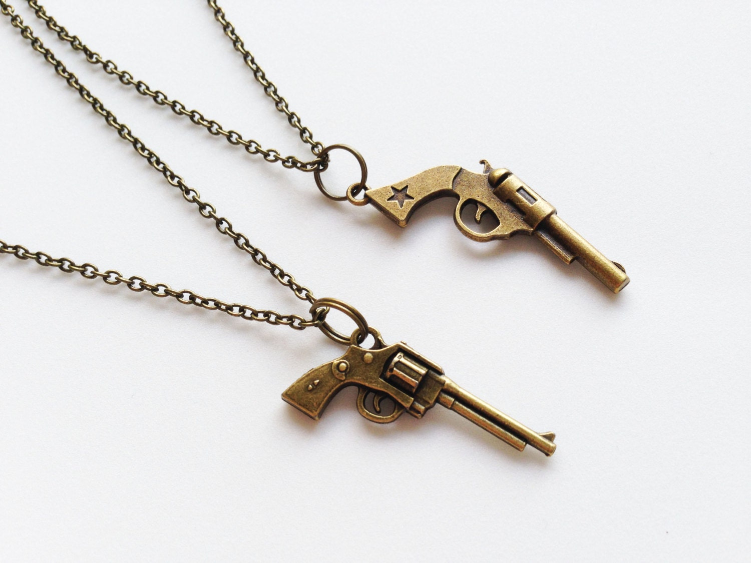 GUN Necklace Weapon Pendant Charm Chain Necklace by ZHUaccessories