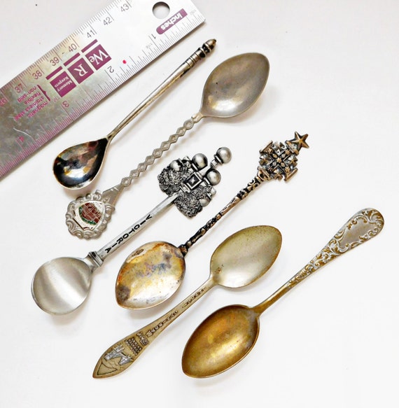Antique and Vintage Spoon Lot JERUSALEM 800 Sterling