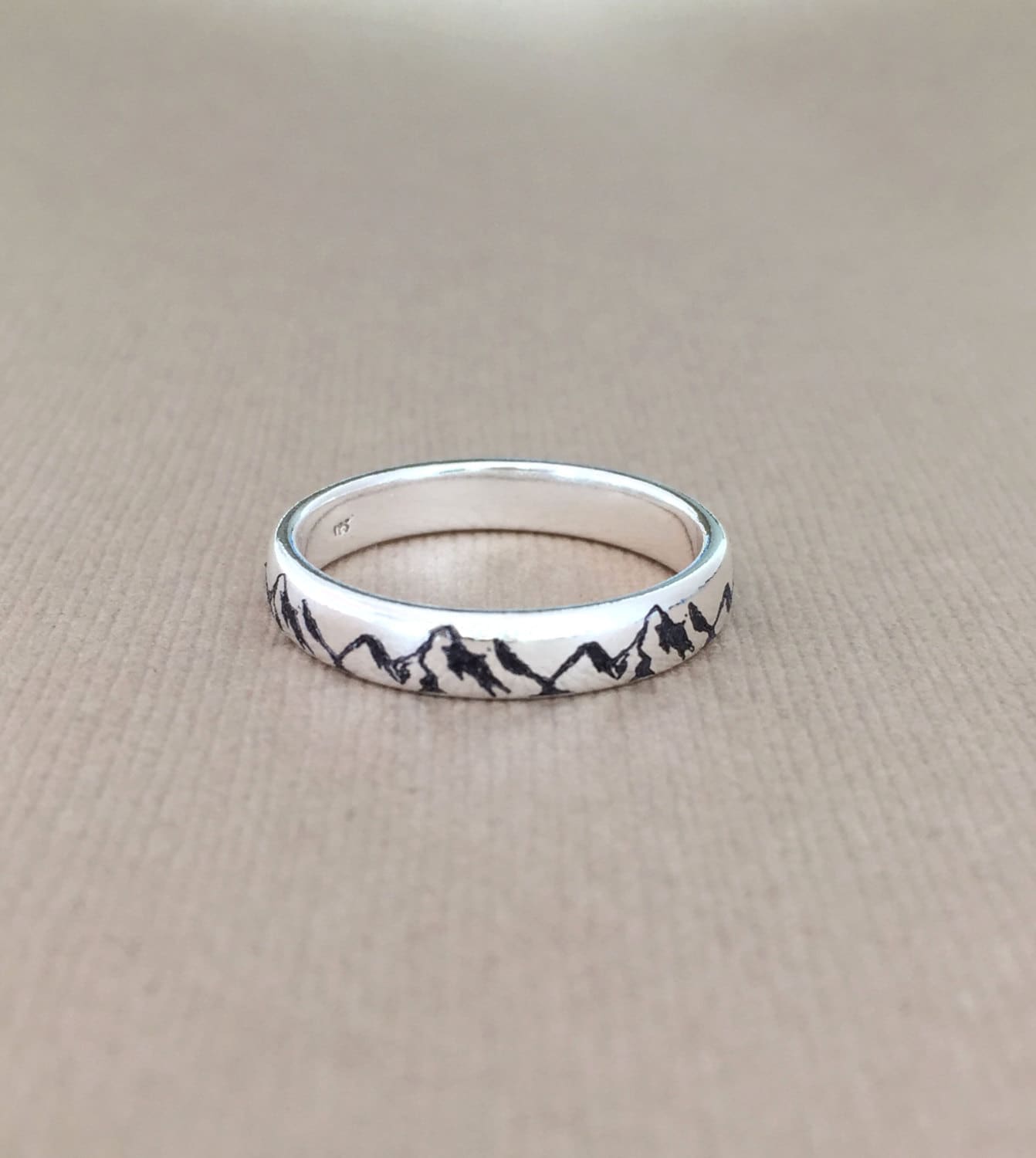 mountain ring 925 sterling silver ring engraved custom mountain ring 925 sterling silver ring engraved custom