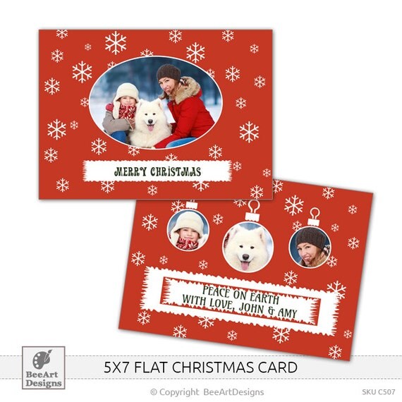 5x7 christmas card templates for photoshop