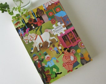 Vintage Children's Puzzle with a Circus by Jumbo Hausemann & Hotte NV Amsterdam Holland 60s