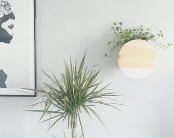 Circle wall vase - flower vase - round plant holder - hanging planter