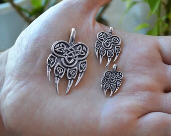 Pendant Wolf Trail. Wolf Paw. Fenrir Pendant. Wolf pendant. Animal totem. Guardian totem. Spirit Keeper
