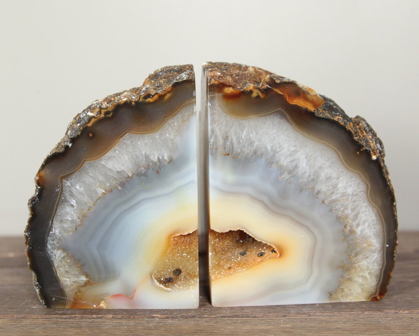pottery barn geode bookends