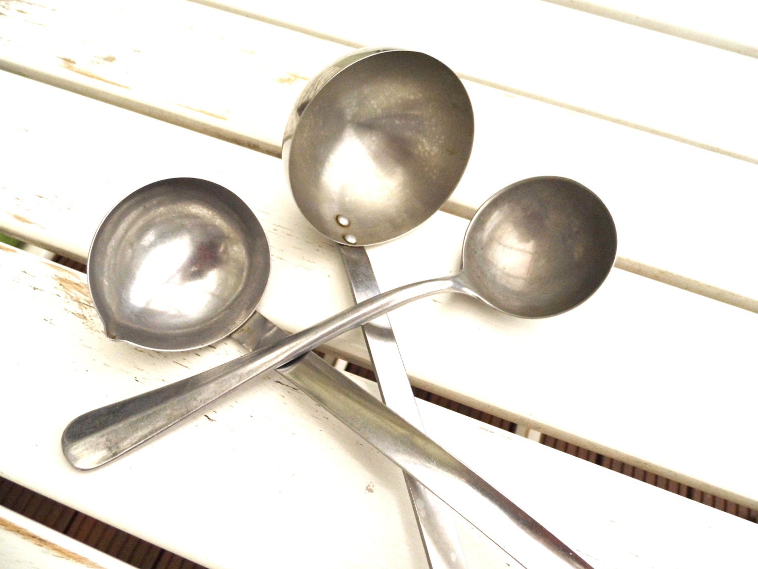Vintage Soup Ladle Punch Ladle with Spout Large Serving Spoon
