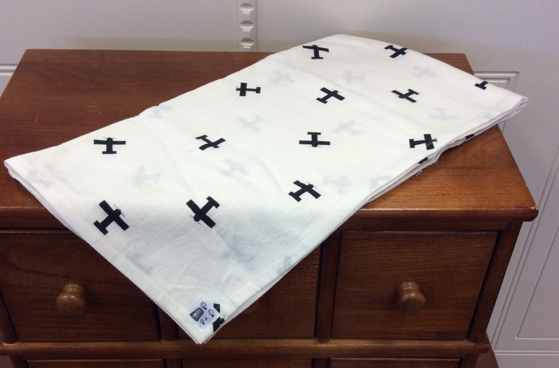 Airplane Gauze Receiving Blanket