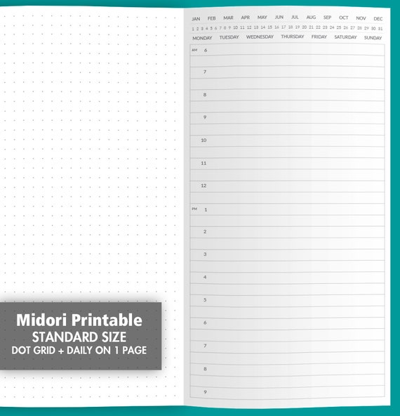 Dot GRID Daily Time Schedule Agenda Do1P by AnthologyNotes