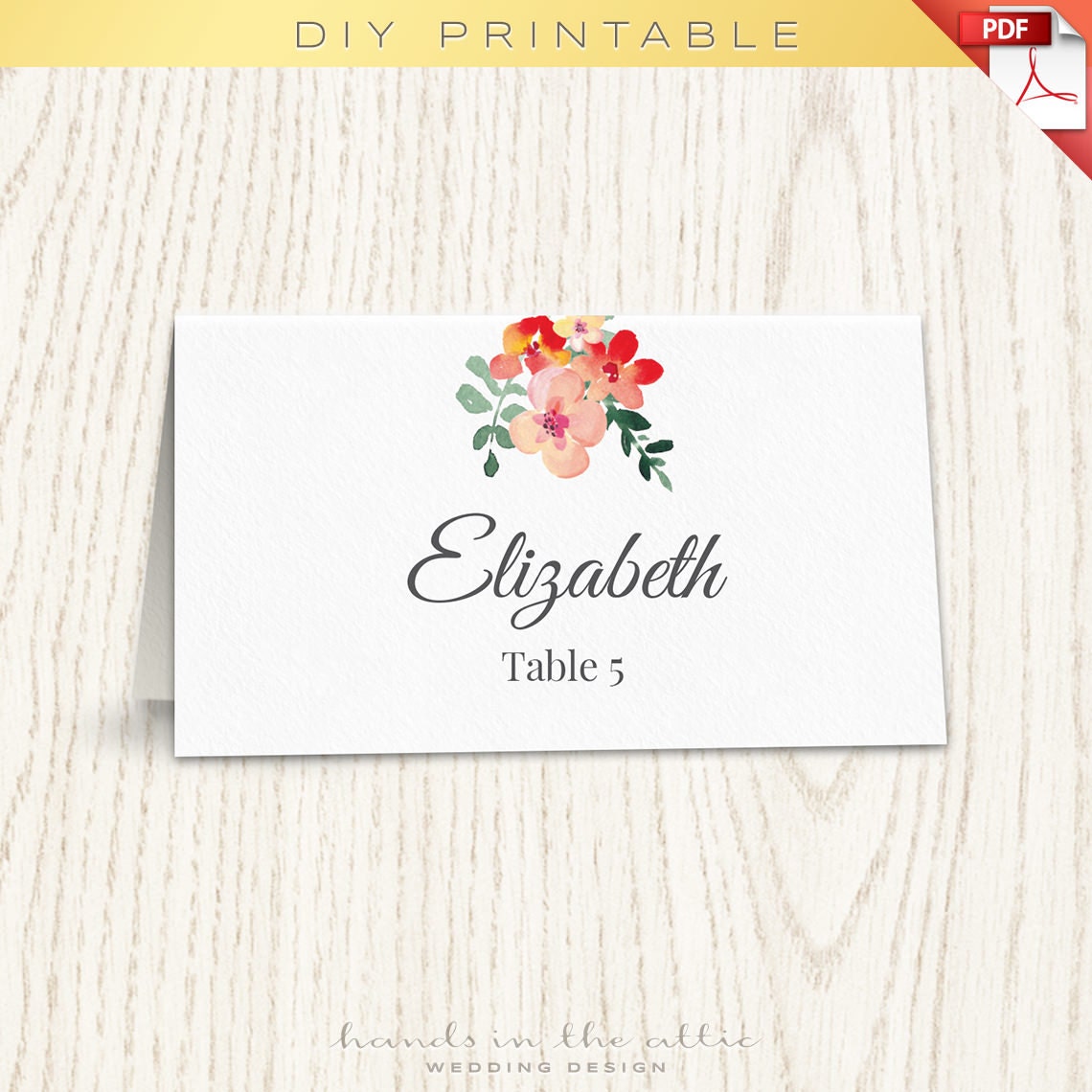 Unique wedding printables wedding templates diy by HandsInTheAttic