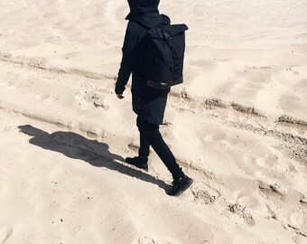 Rolltop Backpack, Travel Bag, Laptop Backpack, Canvas Bag, Gifts For Him, Mens Gift, Canvas Backpack, Rucksack, Laptop Bag, Boyfriend Gift