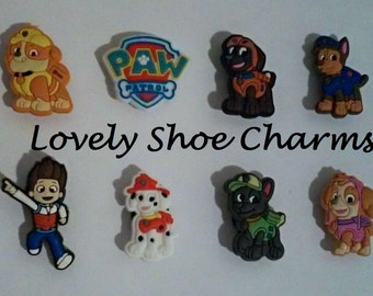 Paw Patrol Shoe Charms/Jibbitz (Set of 8) Kids Shoe Accessories