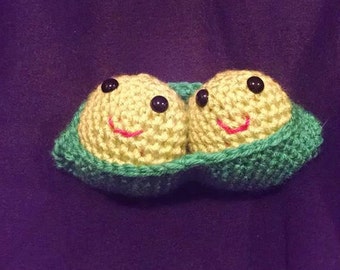 Two Peas in a Pod, crocheted, Best Friends, Twins gift