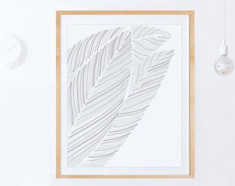 Scandinavian Decor, Modern Print, Simple Wall Art PRINTABLE ART Modern Minimalist Wall Art, Digital Print, Leaf Wall Art, Downloadable Print