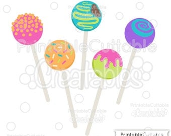 Birthday Cake Pops SVG Cut Files & Clipart E120 - Includes Limited Commercial Use!