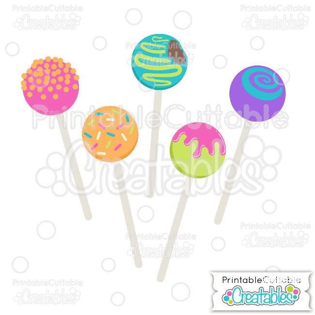 Download Birthday Cake Pops SVG Cut Files & Clipart E120 Includes