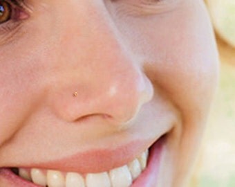 Tiny Gold 1mm Ball Nose Stud, Gold Filled Nose Stud, Gold Nose Ring, Gold Filled Nose Stud, Ball Nose Stud, Tiny Nose Ring, Tiny Stud