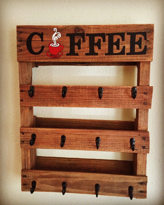 Artículos similares a Estante de la taza de café en Etsy