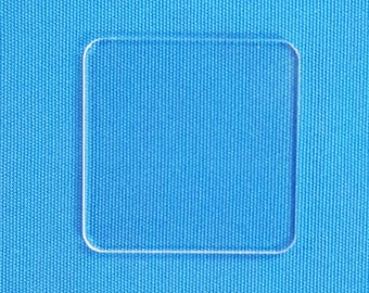 50 Clear Acrylic Square ( Select size ) 1/8" or 1/16" Thick - laser cut With Polished Edges Plexiglass