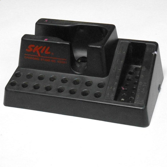Vintage Skil Drill Bit Holder 92201 Black charging stand