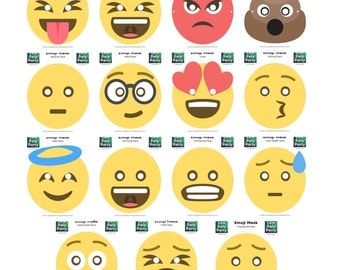 Emoji Masks (Set of 15!) - Instant Download - Printable Costume