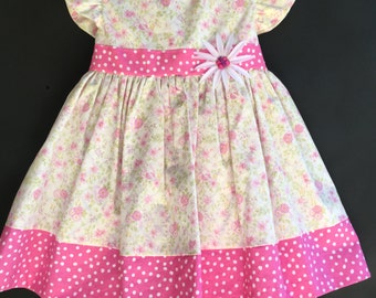 Items similar to Old Pink Print Dress on Etsy