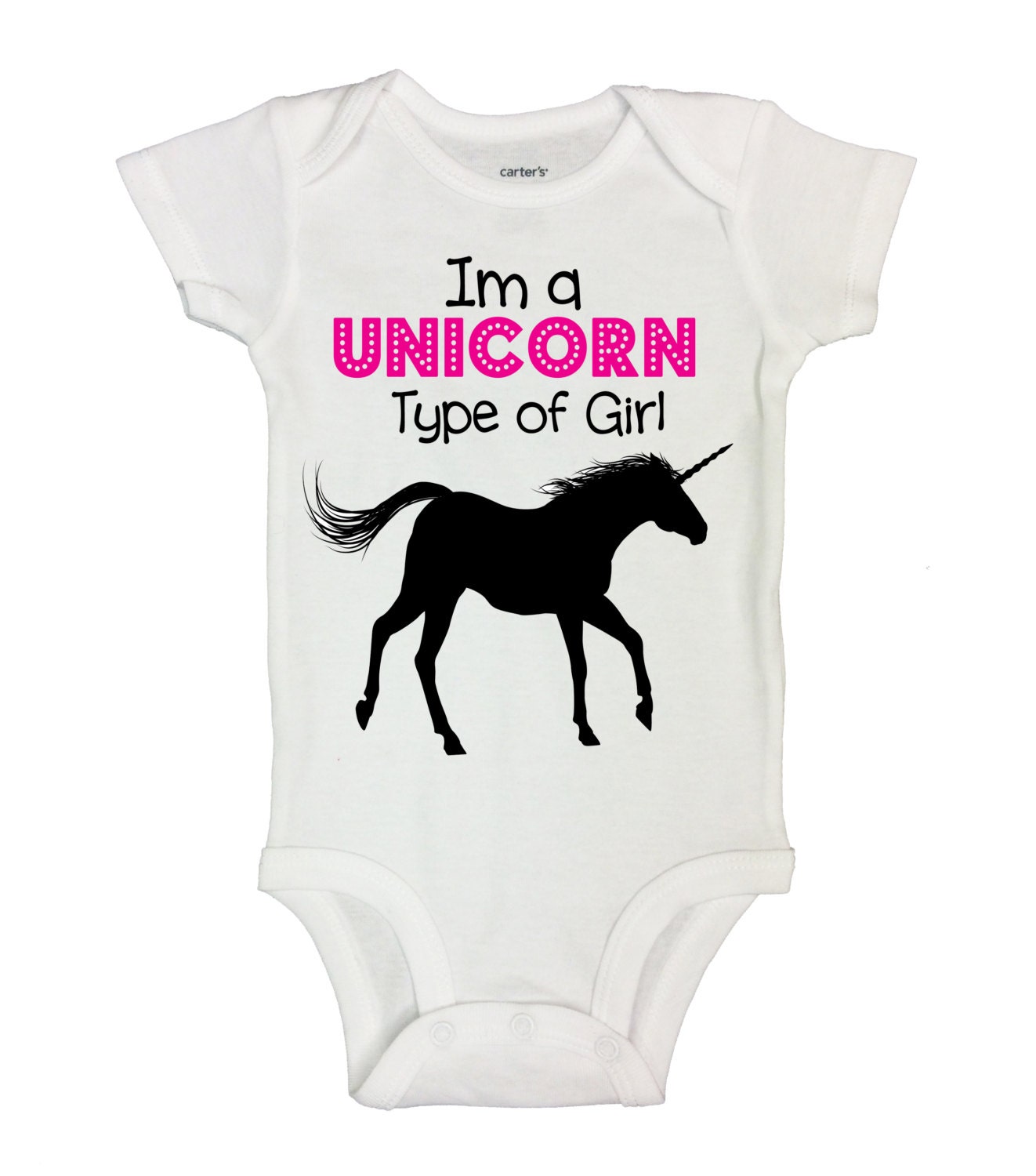 Cute Baby Girl Onesie I'm A Unicorn Type by LittleRoyalteeShirts