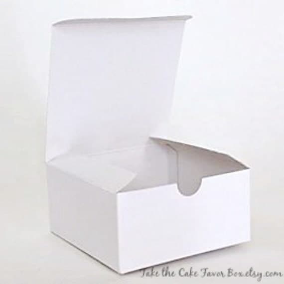 25 CAKE SLICE BOXES Small Cake Boxes Wedding Favors Baby