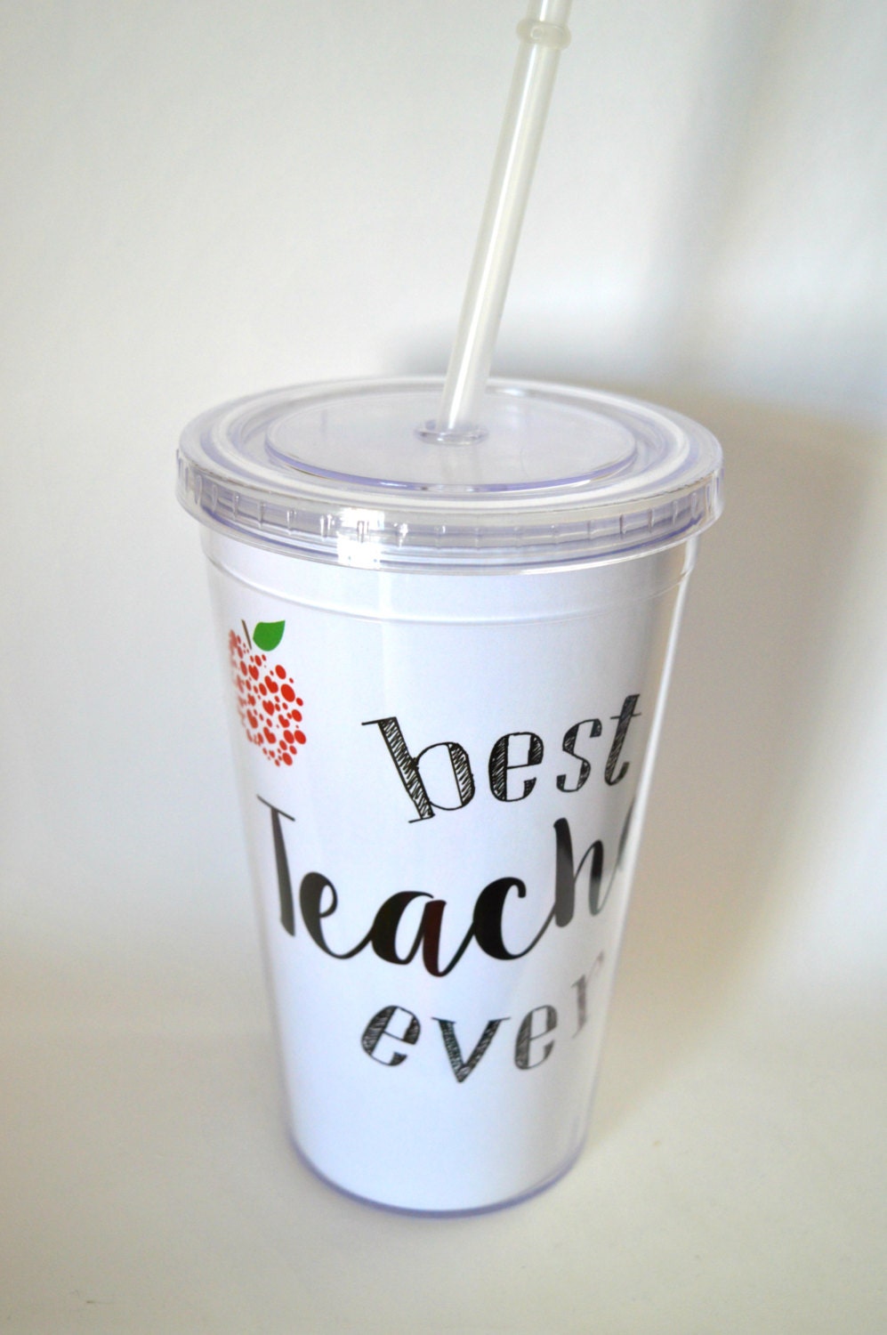 Best Teacher Ever 16 oz. Acrylic Tumbler Teacher Cup Teacher