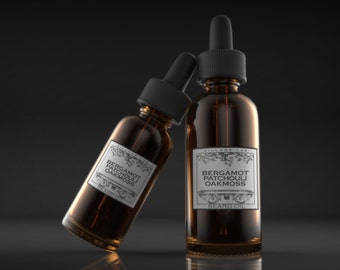 Bergamot Patchouli Oakmoss, beard oil, tonic, all natural