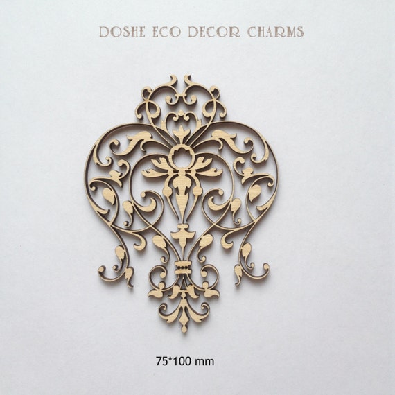 Amazing Airy Laser cut wood lace 185 / Wood ornaments / Wood