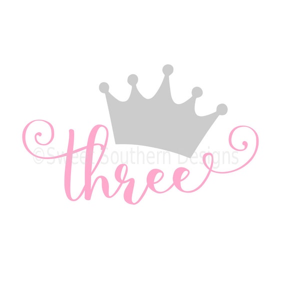 Download Three third Birthday Princess SVG instant download design for