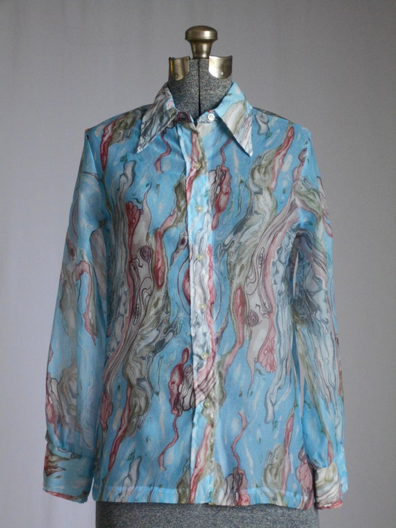 1970's Shirt Styled by Jubilee New York Huckapoo Acrylic