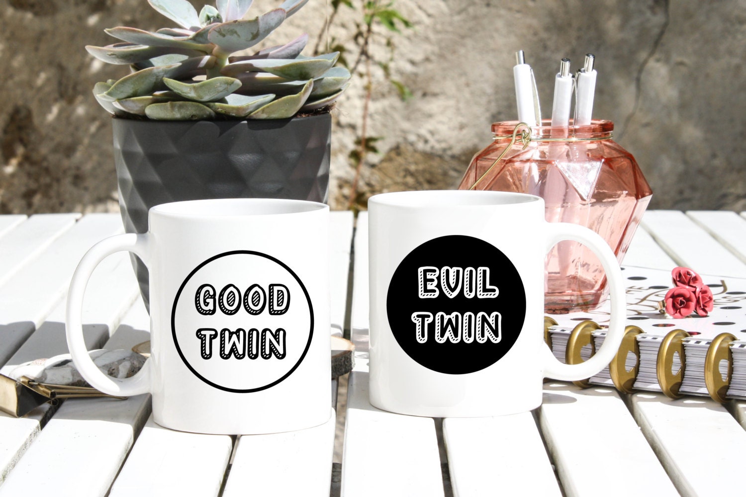 Twin Coffee Mug Set Gift For Twins Gift For Twin Sister