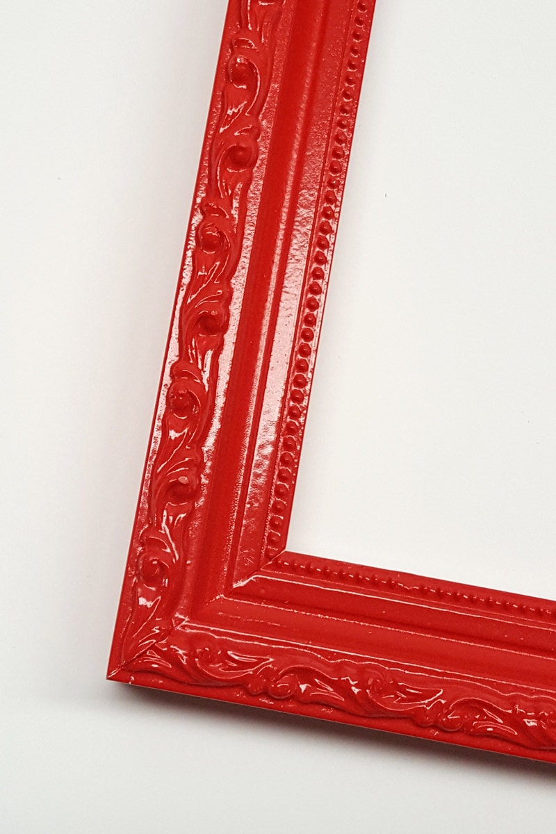 Red Ornate Solid Wood Photo Picture Frame Shabby Chic Style