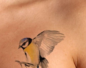Temporary Tattoo-Watercolor Tattoo-Bird Tattoo-Tattoo Sticker-Gifts for Women