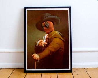 Deadpool Classic Painting Photoshop Poster 5x7 8x10 12x16 13x19 18 x 24