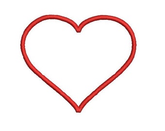6 sizes - Heart Applique Design, Heart Embroidery, Love Applique Design, Valentine Day Embroidery Design, Machine Embroidery Design, Instant
