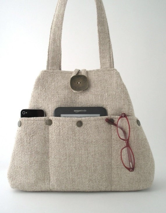 shoulder tote bag hobo bag fabric handbag bag with pockets