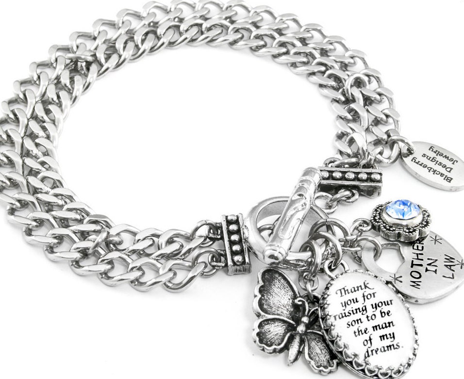 Mother in Law Bracelet Mother in Law Jewelry by BlackberryDesigns