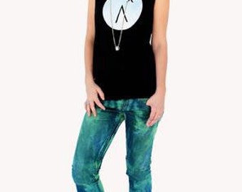 Agoraphobix logo slouch boyfriend tank | oversized tank top | slouchy tank