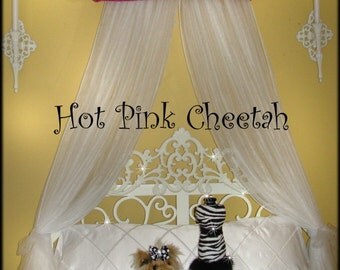 Animal print Crib Crown Canopy Teester Pelmet SALE Upholstered Princess FREE