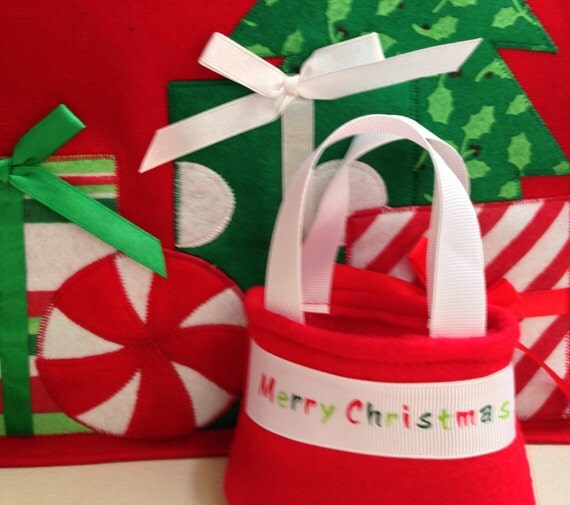 Items similar to American Girl 18" Doll Size RED Christmas Purse / Tote