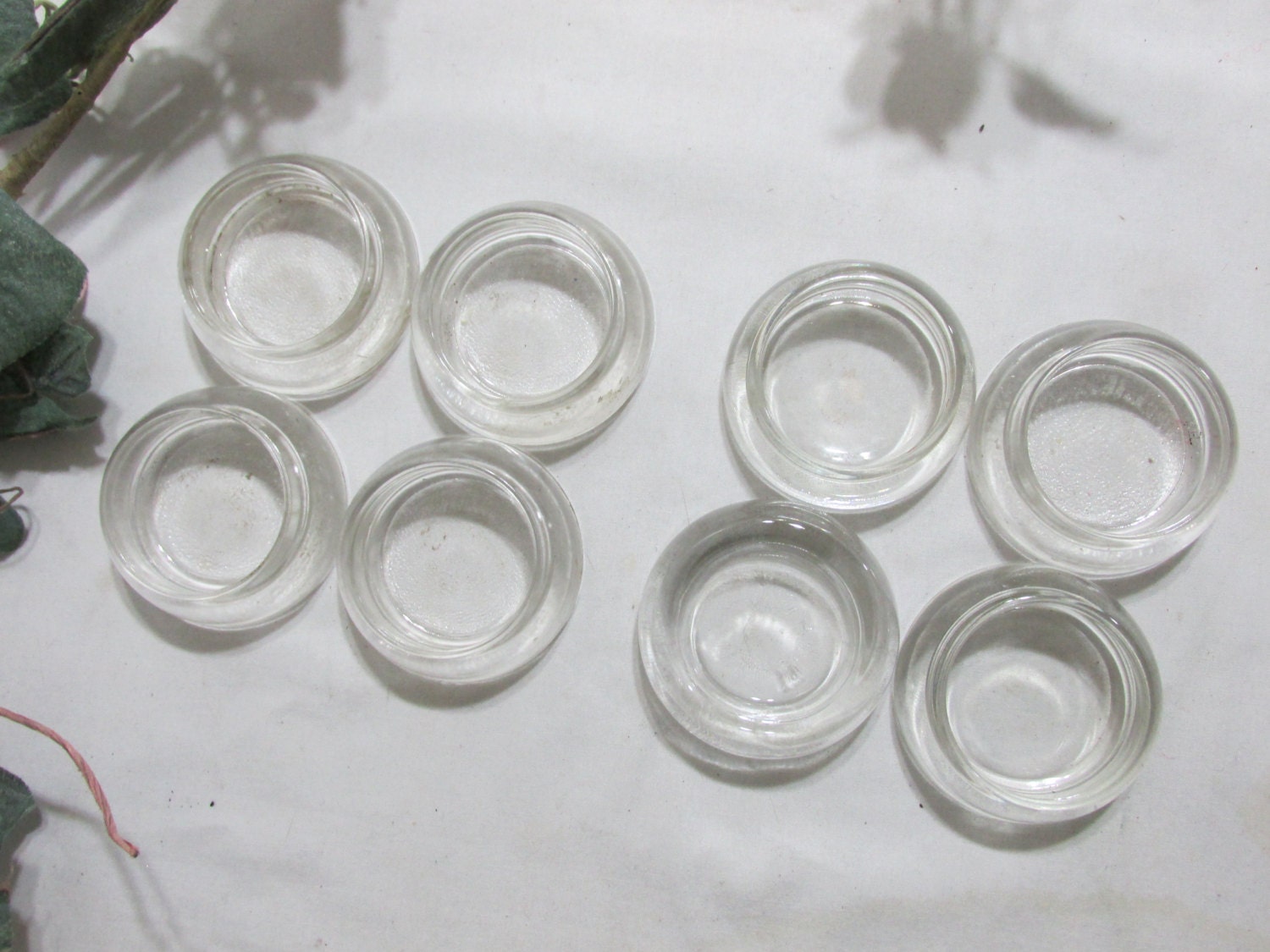 Glass Floor Protectors Set of 8 Clear