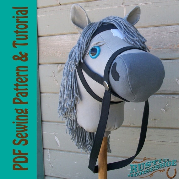 Stick Horse Sewing Pattern and Tutorial Rustic by RusticHorseShoe